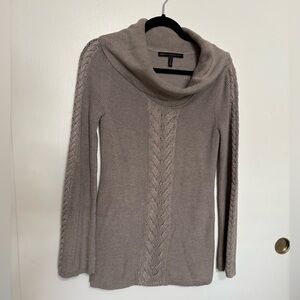 White House Black Market Taupe Cowl Neck Sweater
